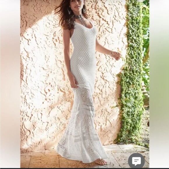 Venus blue crochet maxi dress large - Picture 9 of 9